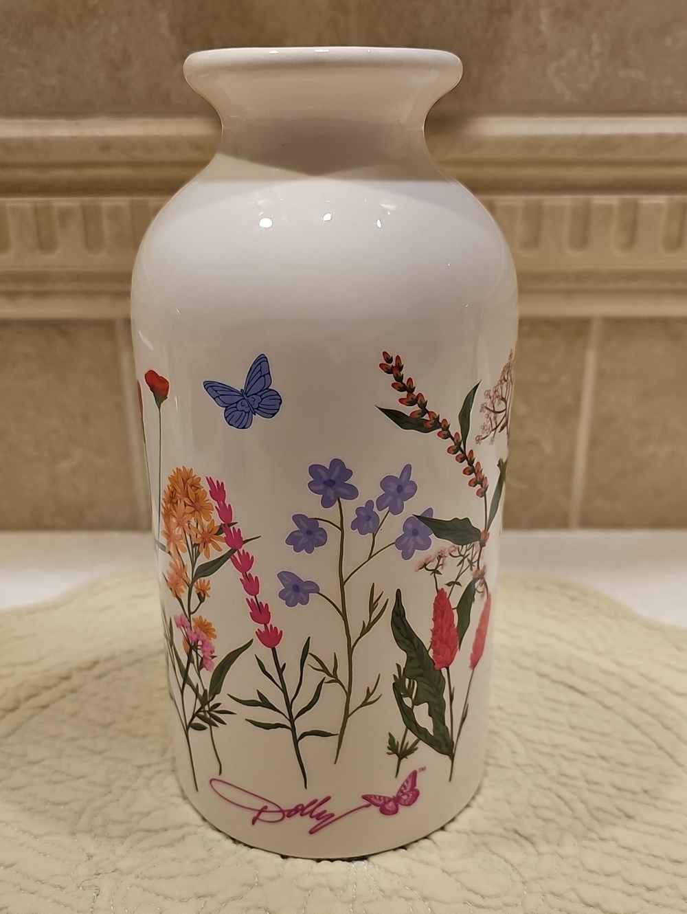 Dolly Parton Wildflower Spring Collection - 8" Wildflower Ceramic Vase